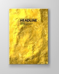 gold foil texture background. realistic golden vector elegant brochure, shiny and metal gradient template for gold border, frame, poster design.