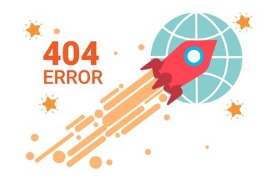 error icon 404 not found broken message banner flat vector illustration