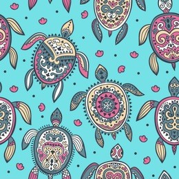 tribal turtle pattern
