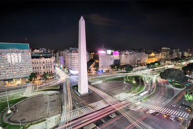 the obelisk of buenos aires, centre of the city - argentina