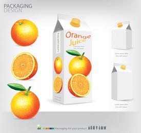 orange juice packaging design.illustration