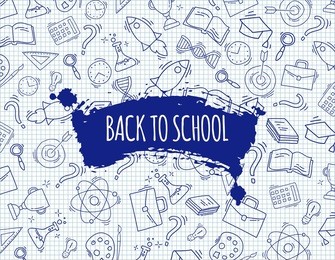 study pattern with school accessories