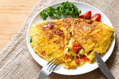 spanish omelete. egg dishes.
