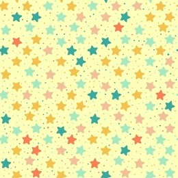 seamless retro pattern of colored stars