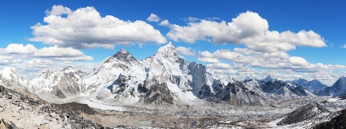 himalaya, panoramic view of himalayas mountain, mount everest