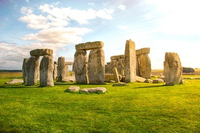 stonehenge in the evening