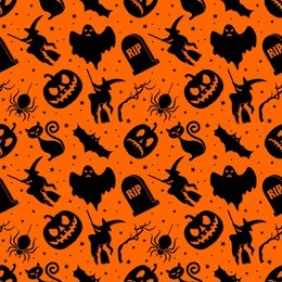 halloween seamless pattern