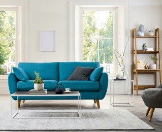 contemporary living room with sofa