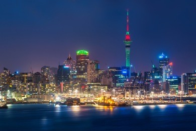 auckland city skyline, new zealand.