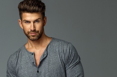 portrait of attractive male model