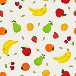 fruit pattern background. vector illustration.
