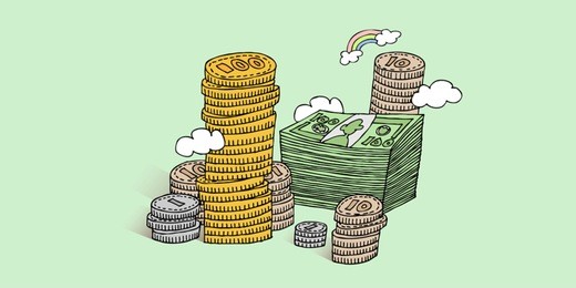 pile of cash. a lot of money. a vector illustrators of business concepts.