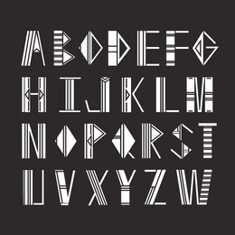 latin alphabet vector, typography design. background with set of hand drawn decorative letters. geometric abc made in modern fantastic style. clean sharp font, flat line style. ornate lines