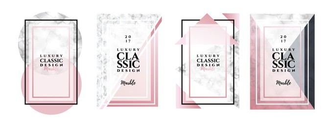 vector illustration. hipster frame design and background, imitation of marble and gold. graphic element for booklet design, flyer, card and cover.