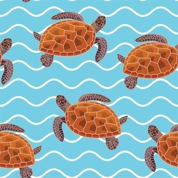turtle pattern. vector seamless texture.