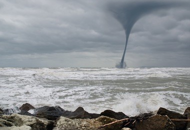 twister incoming from the sea