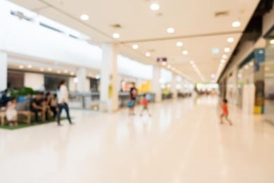 abstract blur and defocused shopping mall and retails store interior for background