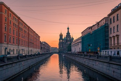 church of the savior on spilled blood in saint petersburg, russia
