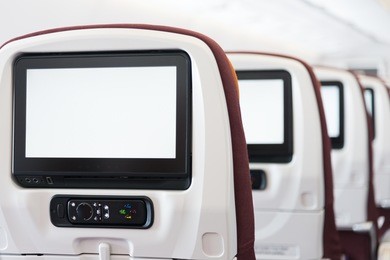 aircraft inflight entertainment monitor.