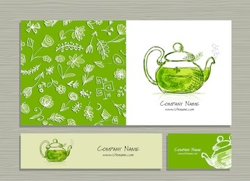 greeting cards design, herbal tea