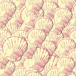 seashells seamless pattern. illustration for your design. sketch
