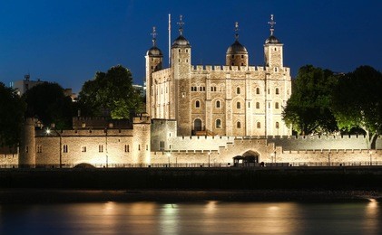the white tower -main castle within the tower of london,united kingdom.