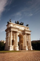 arch of peace, or arco della pace in italian, in milan, italy.