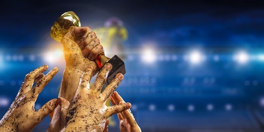 fighting for victory. mixed media