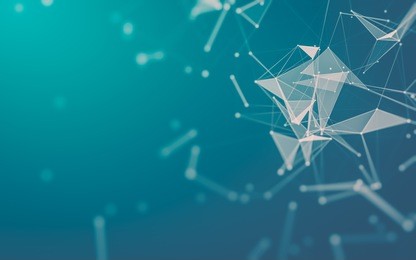 abstract polygonal space low poly dark background with connecting dots and lines. connection structure. 3d rendering