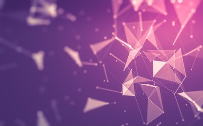 abstract polygonal space low poly dark background with connecting dots and lines. connection structure. 3d rendering