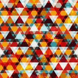 vintage triangle seamless pattern with grunge effect