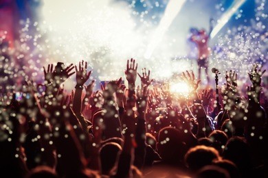 crowd at concert - summer music festival