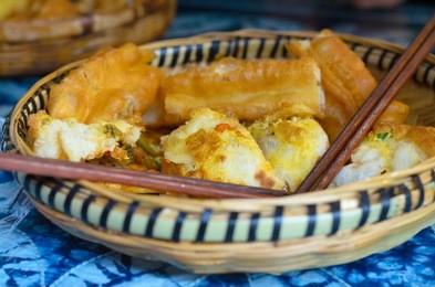 deep fried dough chines street food in lijiang yunnan.