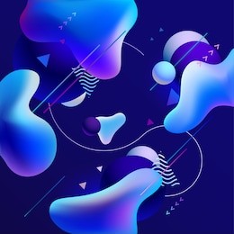 plastic blue shapes. abstract background