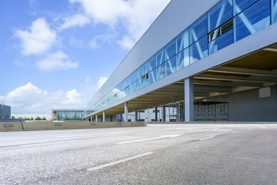 a modern factory building
