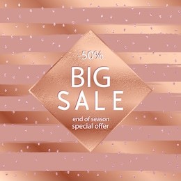 sale fall . copper glossy background. metallic texture. bronze metal. trendy template for holiday designs, party, birthday, wedding, invitation, web banner card