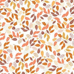 vector seamless pattern of leaves and flowers. background for textile or book covers, wallpapers, design, graphic art, printing, hobby, invitation.