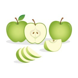 green apples.vector illustration.
