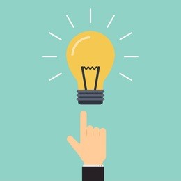 new idea icon vector. business. free space for test