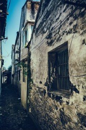 road and houses in xidi - road and houses in xidi, anhui, china, is shown in circa dec. 2011, which is famous for its kept old style village inclusive road, houses.