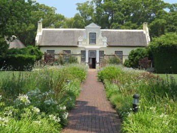 a winery with herb gardens in the stellenbosch winearea in south africa, where you can do some winetasting.