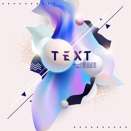 fluid poster design. abstract color template.