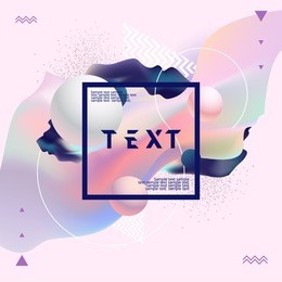 fluid poster design. abstract color template.