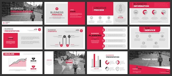 business presentation slides templates from infographic elements. can be used for presentation, flyer and leaflet, brochure, corporate report, marketing, advertising, annual report, banner, booklet.