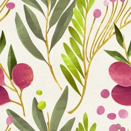 seamless floral pattern. vibrant botanical background.