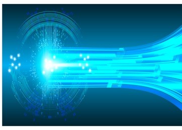binary circuit future technology, blue eye cyber security concept background, abstract hi speed digital internet.motion move blur. pixel vector