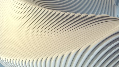 white stripe architectural futuristic pattern background. 3d render illustration