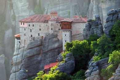 the holy monastery of rousanou / st. barbara (founded in the middle of 16th century ad) meteora, greece