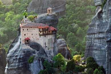the holy monastery of rousanou / st. barbara (founded in the middle of 16th century ad) meteora, greece