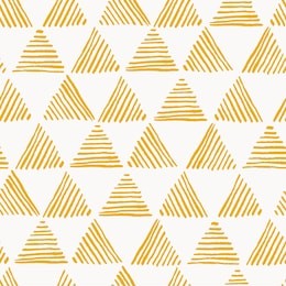 seamless hand drawn geometric pattern with yellow striped triangles
